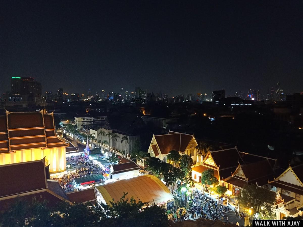 Evening Visit To Wat Saket (Golden Mountain Temple) On Loi Krathong Festival : Bangkok, Thailand (Nov'19) 5