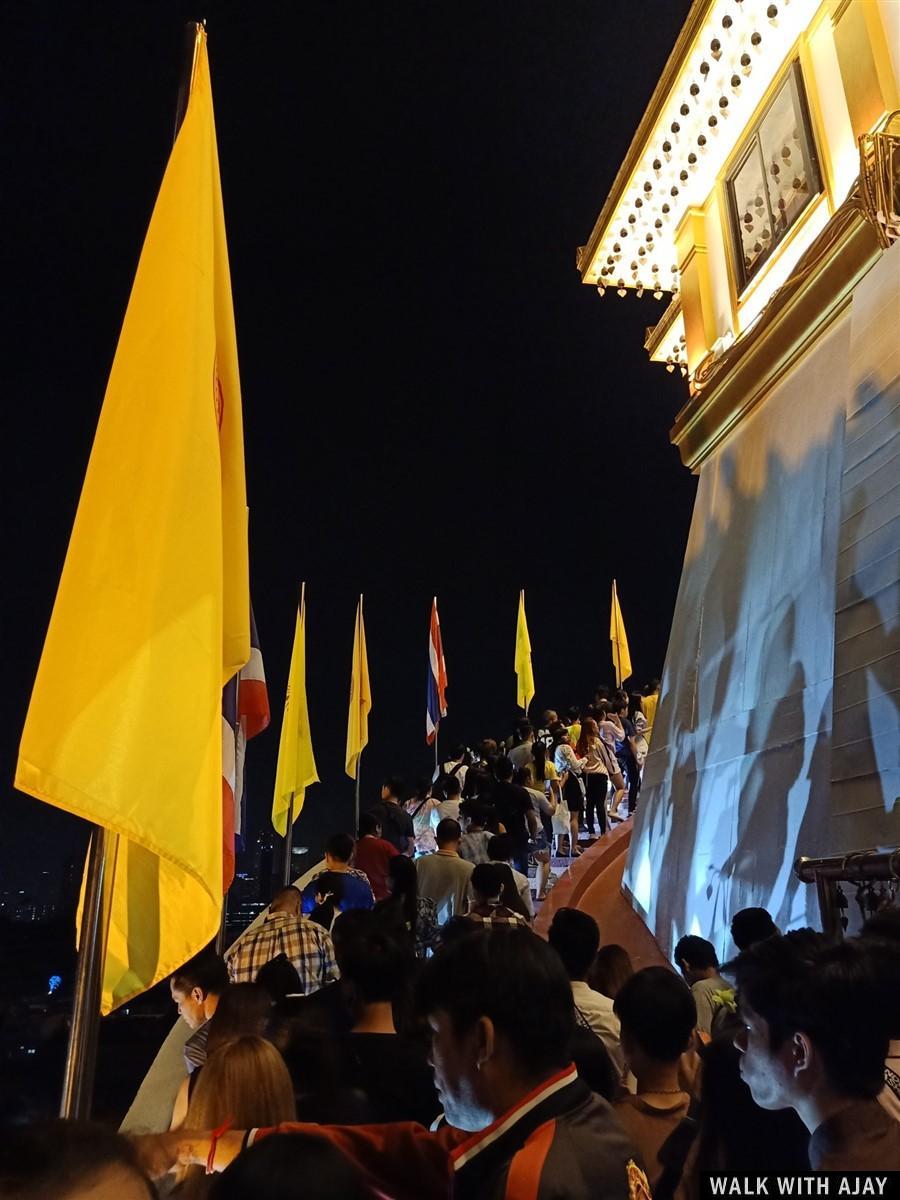 Evening Visit To Wat Saket (Golden Mountain Temple) On Loi Krathong Festival : Bangkok, Thailand (Nov'19) 7