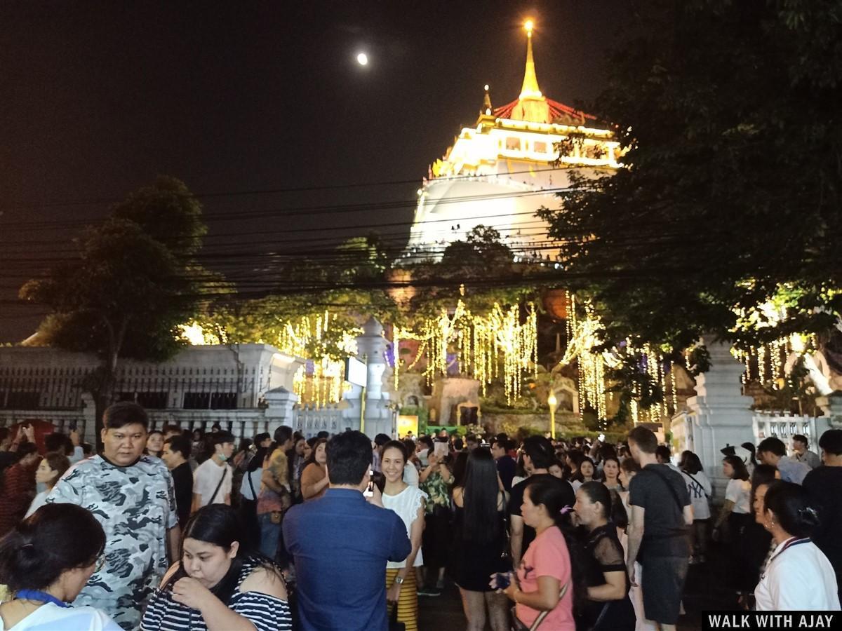 Evening Visit To Wat Saket (Golden Mountain Temple) On Loi Krathong Festival : Bangkok, Thailand (Nov'19) 16