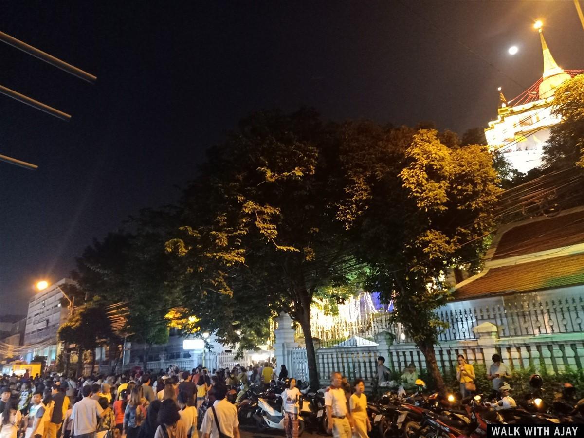 Evening Visit To Wat Saket (Golden Mountain Temple) On Loi Krathong Festival : Bangkok, Thailand (Nov'19) 17