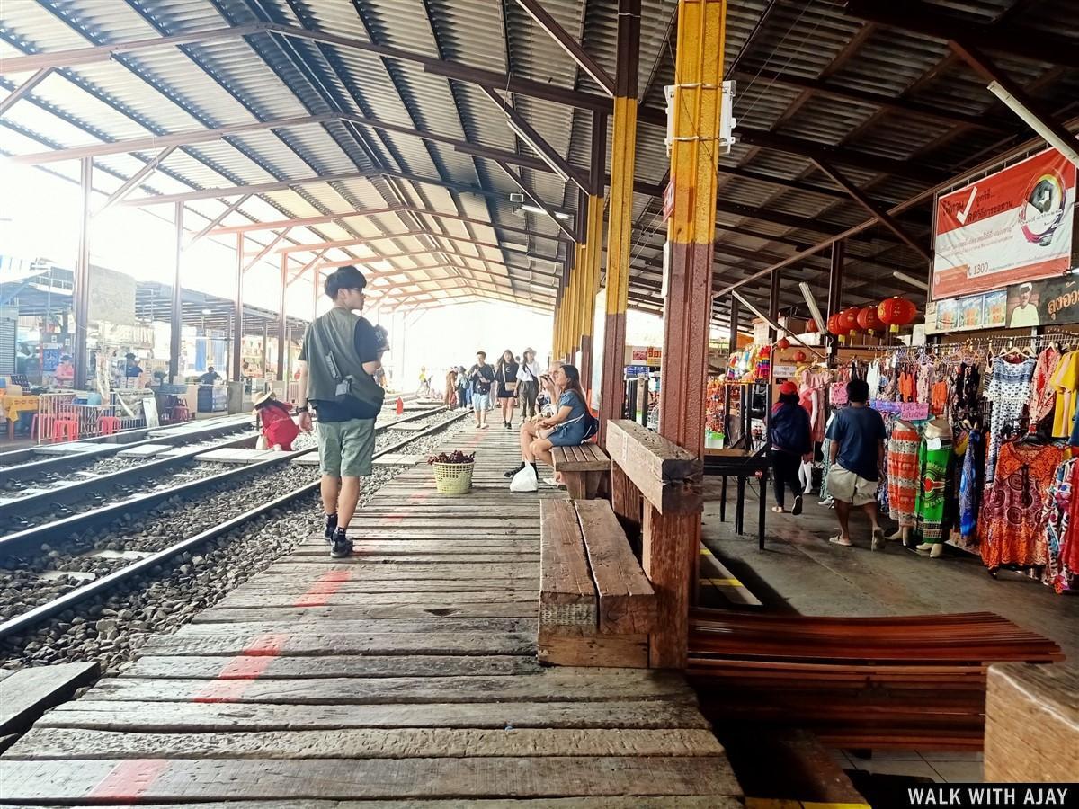 Visitors walk up and down the line, station life!