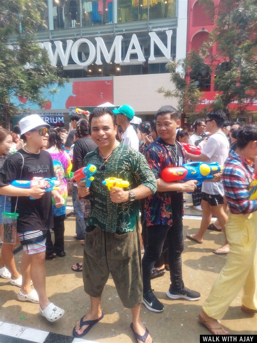 Enjoying Songkran Festival Around Siam Area : Bangkok , Thailand (Apr'23) 18